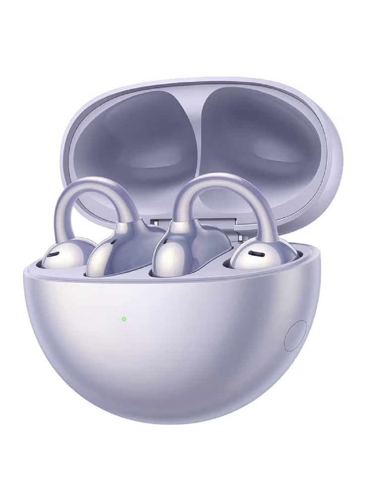 B160 Wireless Earphones, Bluetooth Earbuds, Futuristic Aesthetic Design, Feather-Like Wearing, Open-Ear Listening, Long Battery Life, iOS And Android Purple