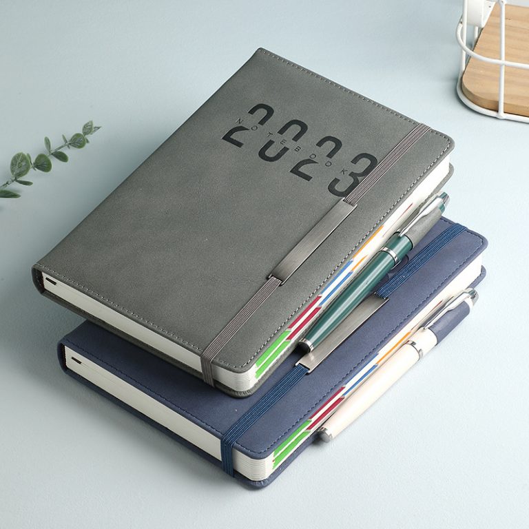 Daily time management calendar notebook in a gift box